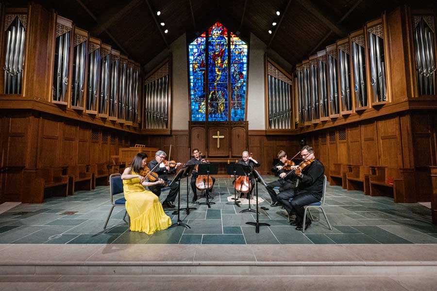 Four Seasons musicians perform during a Signature Series concert in Raleigh.
